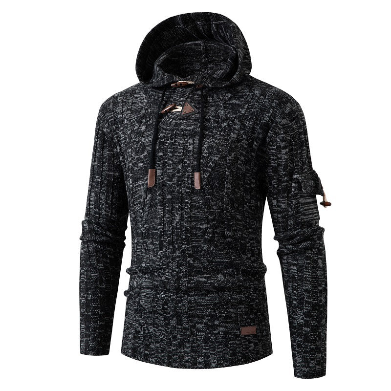 Manuel | Sweat à capuche slim avec motif pour hommes