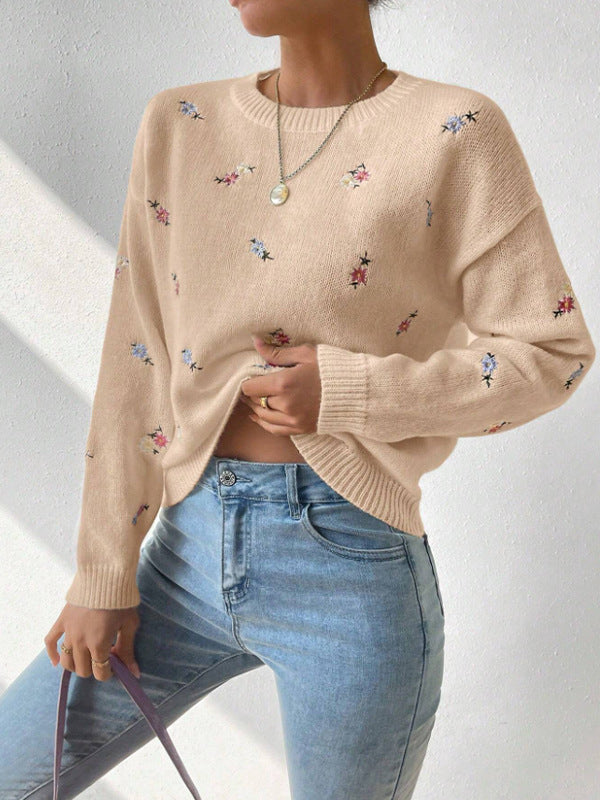 Nina | Pull décontracté à fleurs pour femmes