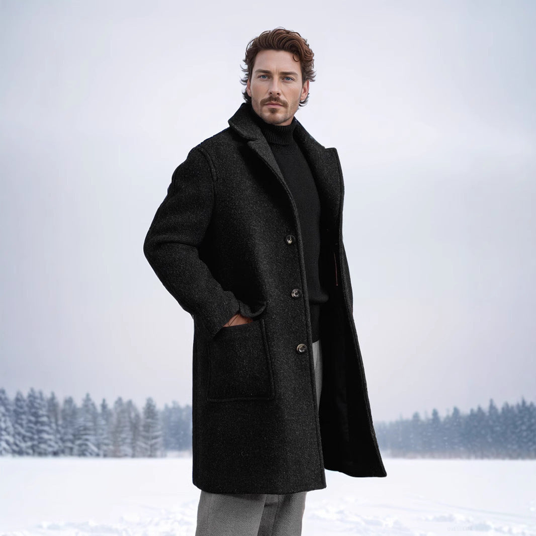 Elijah | Trench-coat d'hiver en laine pour hommes
