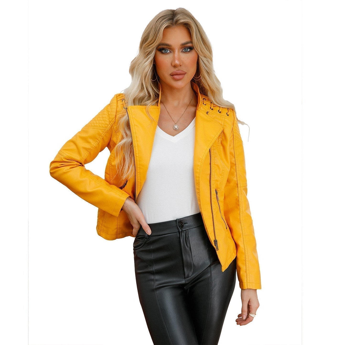 Anvøria | Veste en cuir avec détails élégants pour femmes