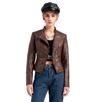 Anvøria | Veste en cuir avec détails élégants pour femmes