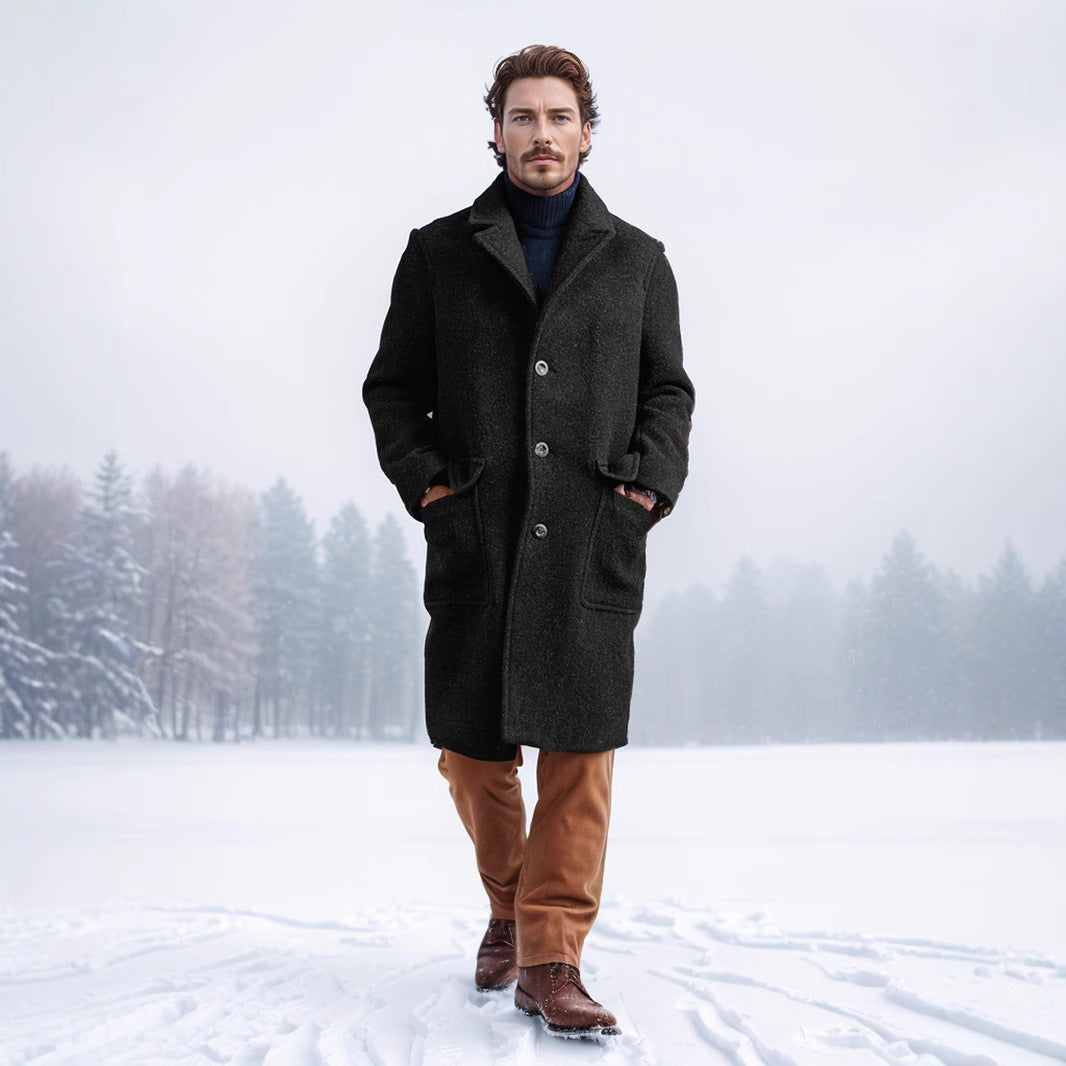 Elijah | Trench-coat d'hiver en laine pour hommes