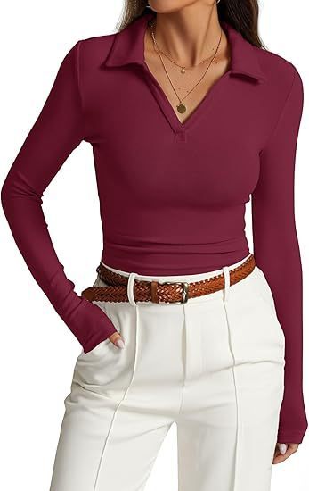 Elodie | Chemise à manches longues à col en V pour femmes