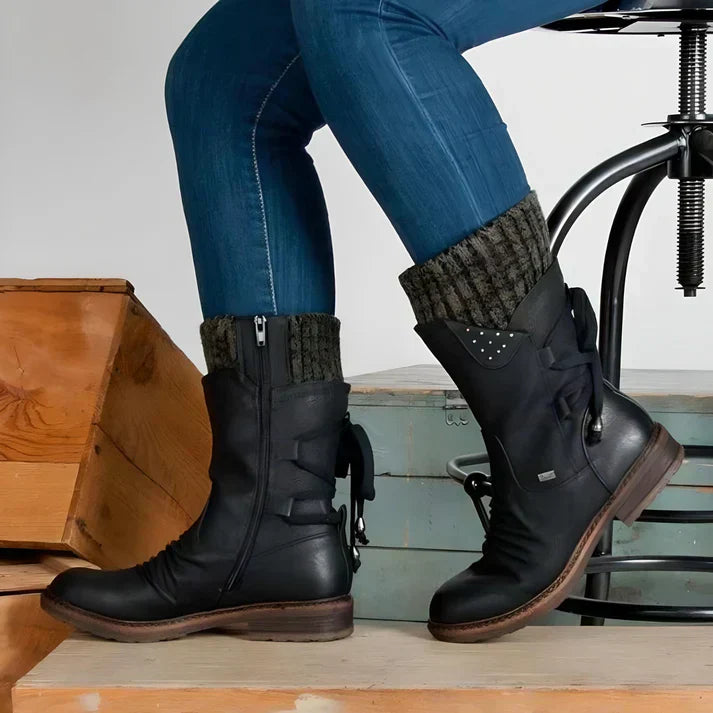 Øttie | Bottes mi-hautes en simili-cuir pour femmes