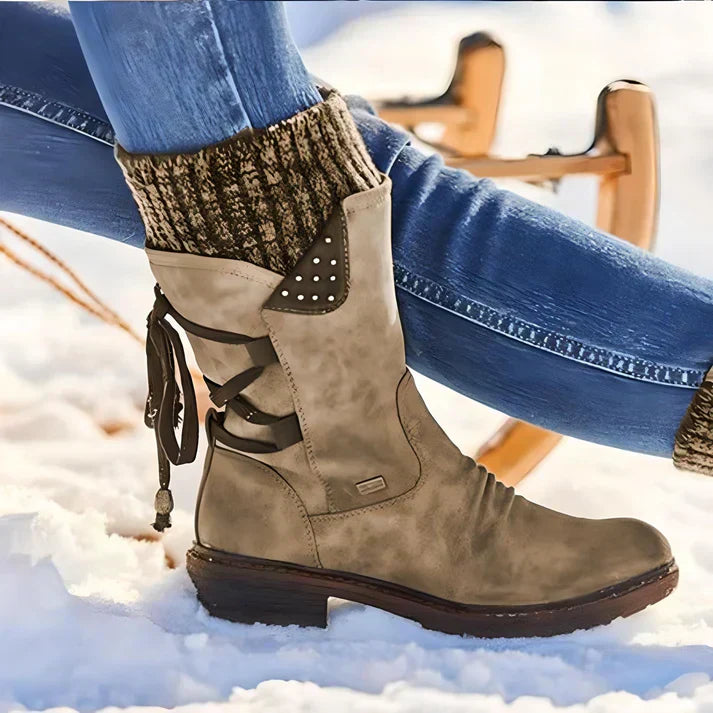 Øttie | Bottes mi-hautes en simili-cuir pour femmes