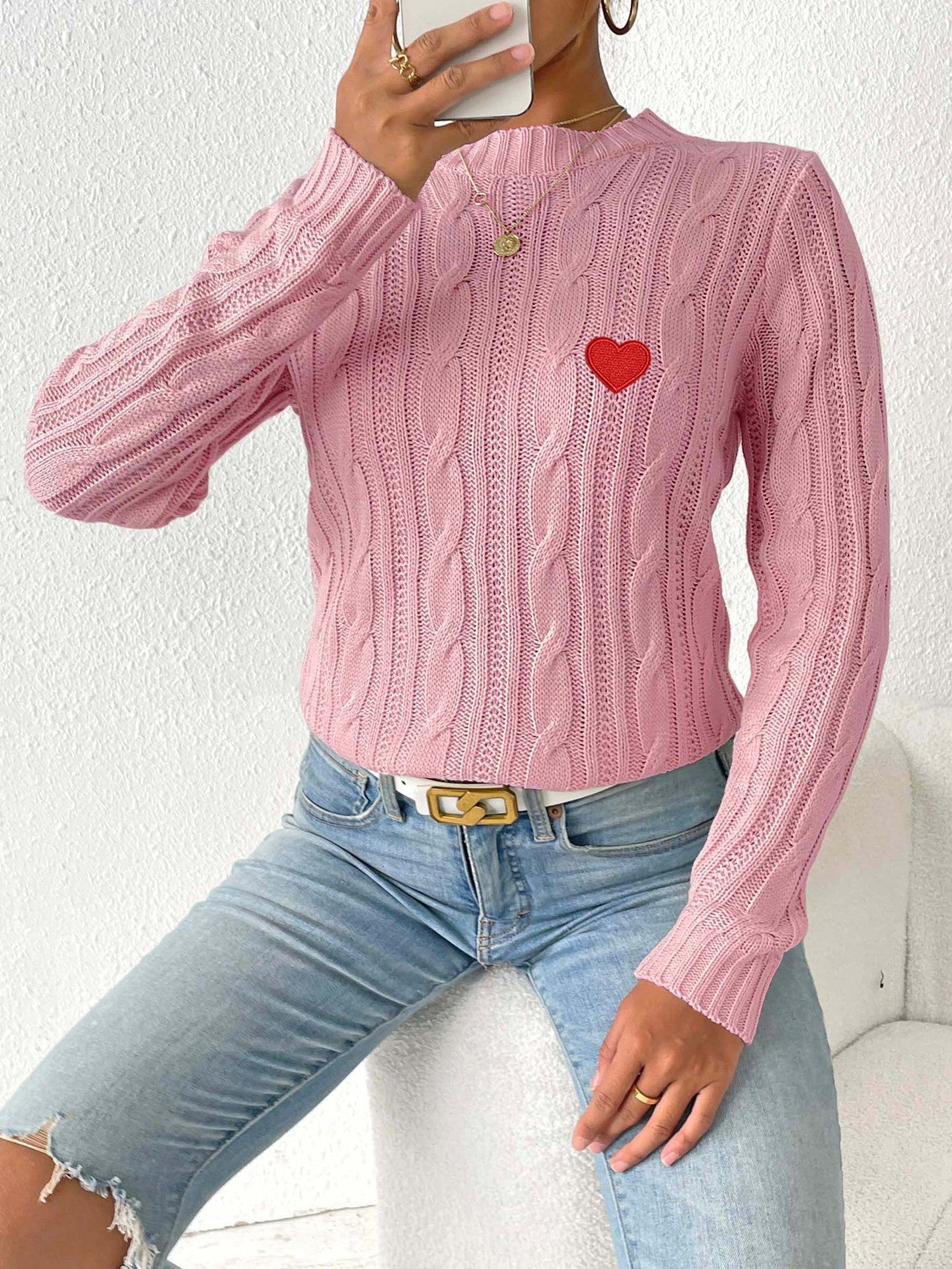 Juliette | Pull avec impression de cœur pour femmes